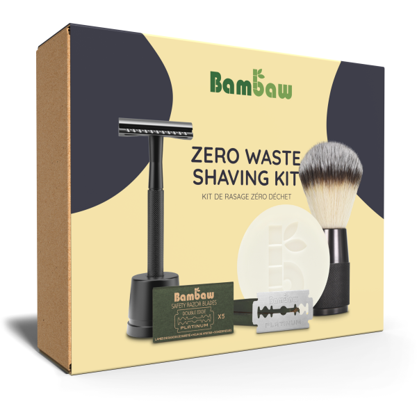 Bambaw, Zestaw do golenia zero waste– Black