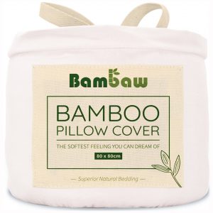 Bambusowa poszewka na poduszke biała Bambaw jedwab