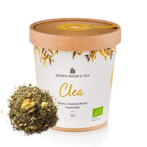 Clea Organiczna herbata ziołowa, mięta i rumianek, kraftowa,  Brown House & Tea