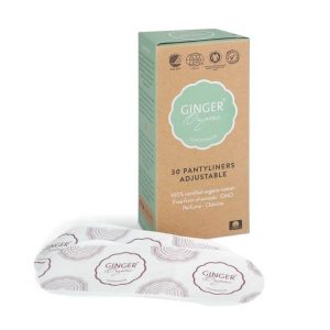 GingerOrganic Wkładki higieniczne elastyczne 30 szt. Ekologiczne i bezpieczne, bez chloru.